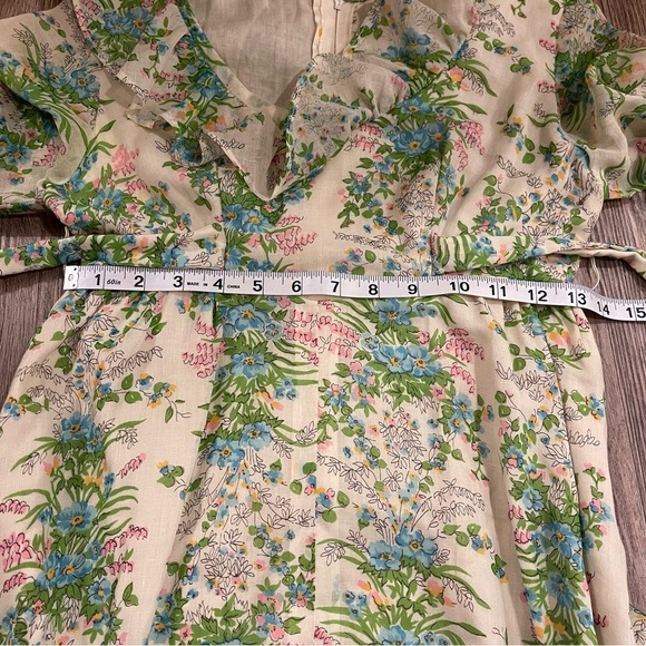 Vtg 70s This Is Yours Women’s XS Prairie Dress Gunne Style Floral Renaissance - Picture 8 of 11